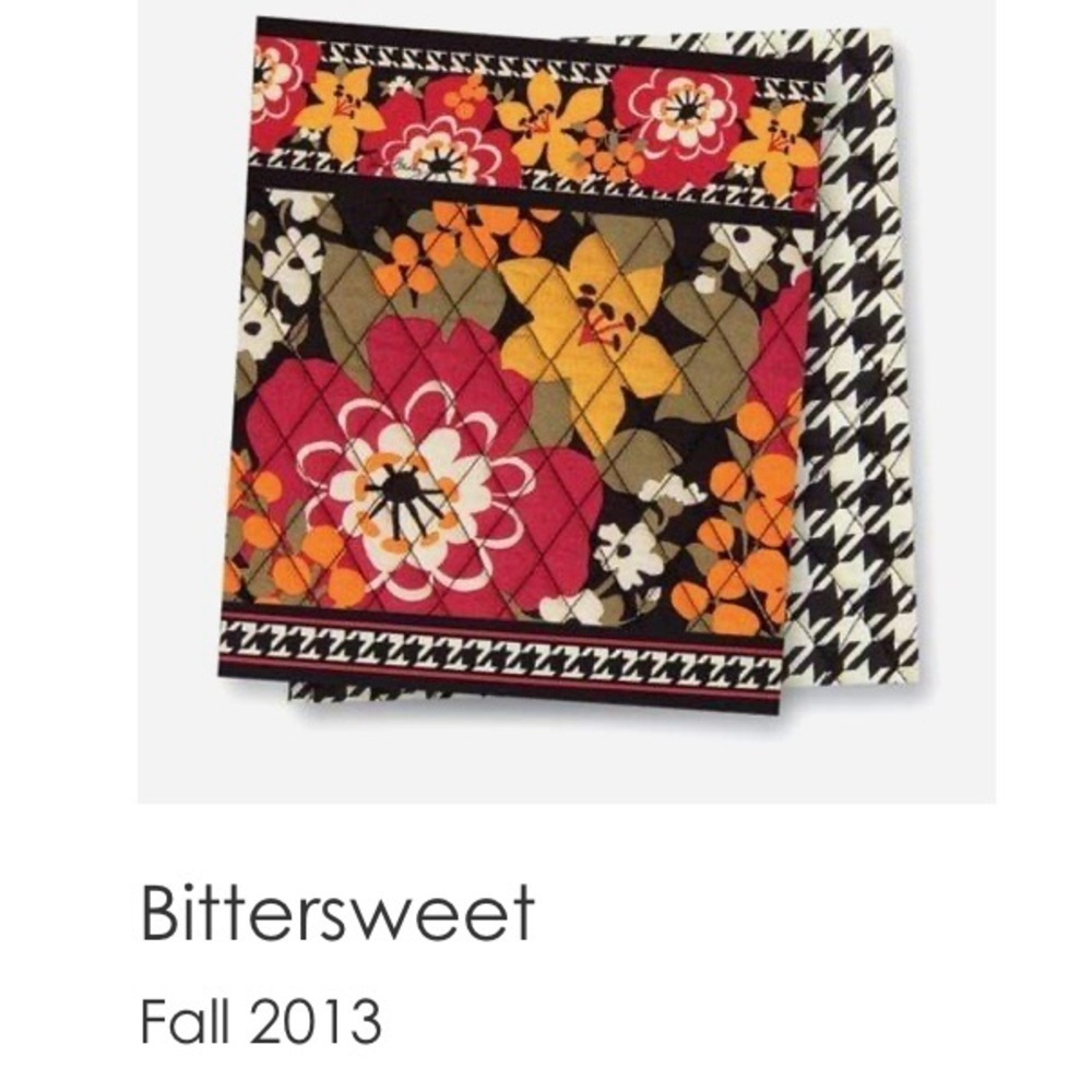 VERA BRADLEY Bittersweet 2013 Ditty Bag Drawstring Lined Yellow Brown Y2K Travel - Picture 13 of 13